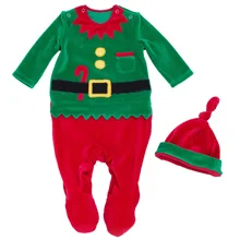 

Baby Girl Boy Christmas Romper Autumn Winter Fashion Long Sleeve Coral Fleece Jumpsuit for Newborns Thicken Warm Kids Clothes