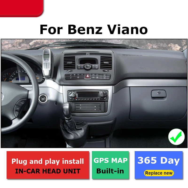 Top Android Car GPS Navigation For Mercedes Benz Viano 2004~2007 Car dvd player BT RDS Mlutimedia player Navi 2Din WiFi 4