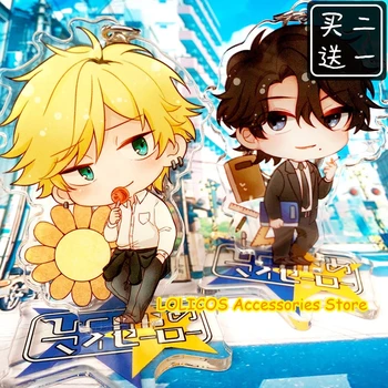 

Hitorijime My Hero Acrylic Two-sided Figure Pendant Cartoon Stand Model Plate Desk Decor Cosplay Keyring keychain Xmas Gifts