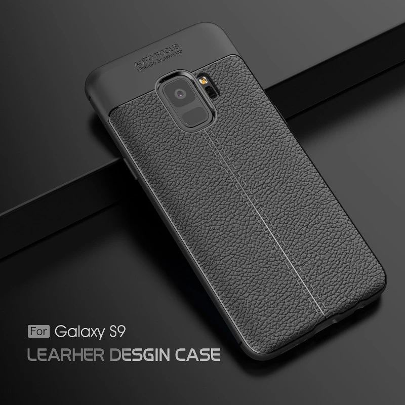 Для Samsung Galaxy S9 Чехол кожаный Стиль ТПУ Силиконовый Личи шаблон бампер мягкая
