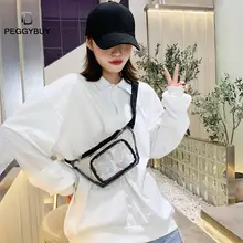 Модная поясная сумка на пояс, водонепроницаемая, прозрачная, в стиле панк, голографическая поясная сумка для девочек, на молнии, чехол для телефона, нагрудный ремень, поясная сумка