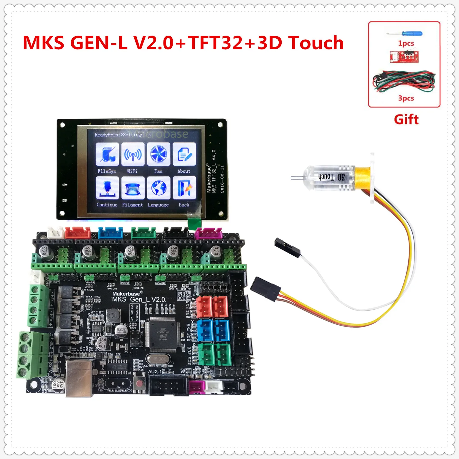 MKS GEN L V2.0 + TFT 3 2 V4.0 ЖК дисплей 3D сенсорный датчик выравнивания электронная карта