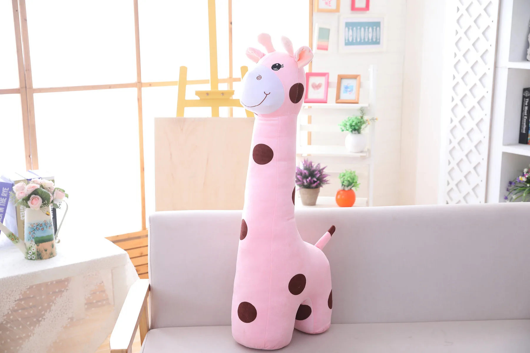 Большая имитация плюшевая игрушка жираф украшение милый олень кукла детский день рождения Забавный подарок