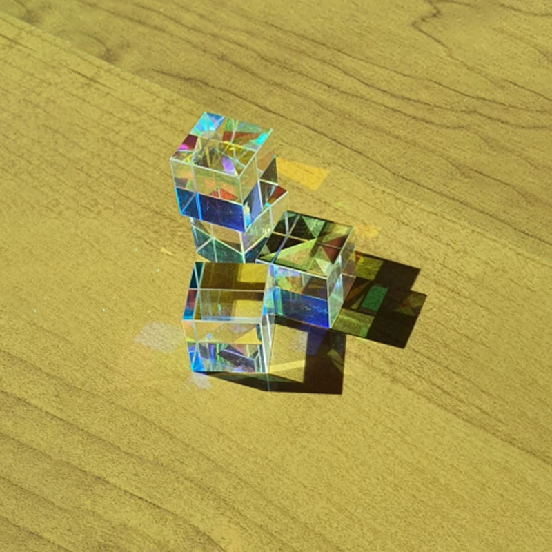 15mm  Cubic Science Cube Optical Prisma Photography with Hexahedral Prism Home Decoration  Prism Glass Only 1pcs