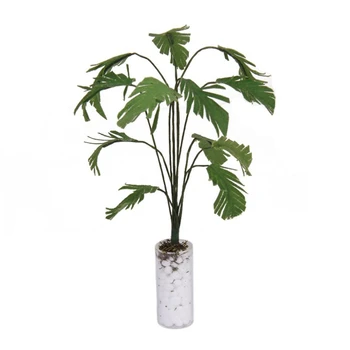 

1/12 green banana white bottle Doll House Miniature Garden Accessories