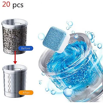 

20pcs Cleaning Block Effervescent Tablets Washing Machine Oxygen Washer Decontamination All Purpose Cleaner
