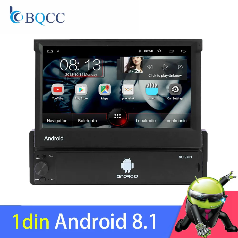 

1din Android 8.1 Car Stereo GPS Navigation Player 7 '' Universa Radio Bluetooth Wifi MP5 Multimedia
