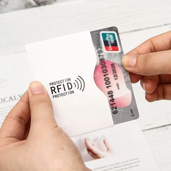 

1pc/5pcs ID Bank Card Case Anti Rfid Metal Credit Card Holder Reader Lock Aluminium Blocking Rfid Protection Bank Card Holder
