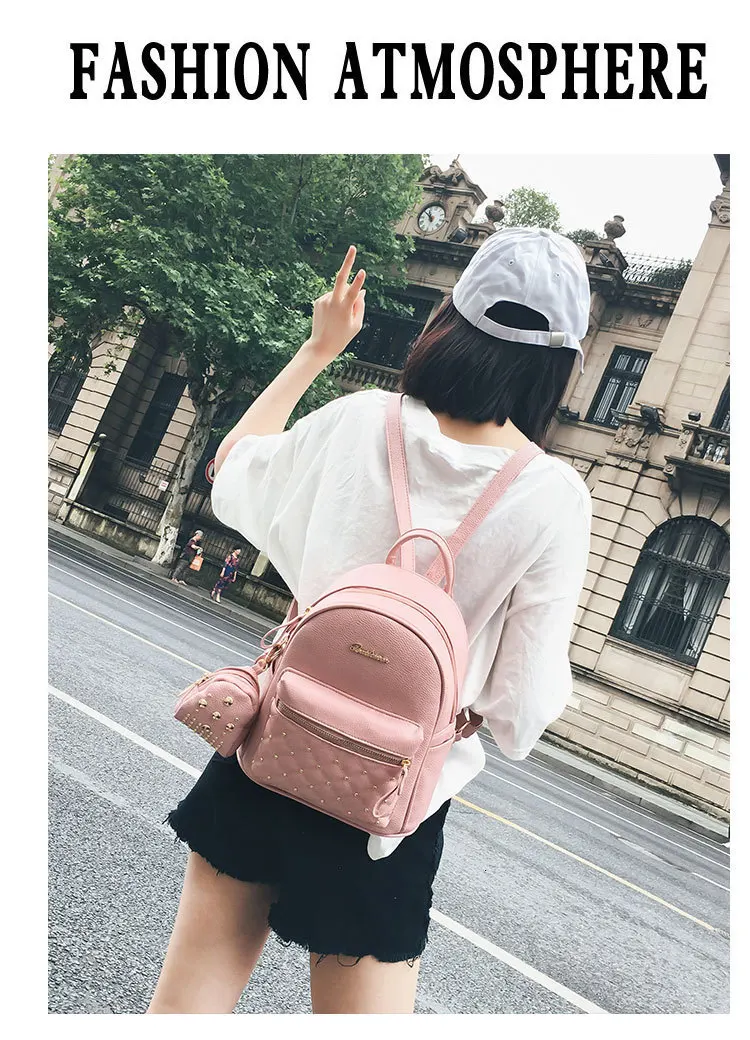 Женская сумка из искусственной кожи в стиле ретро; маленькие женские школьные сумки; рюкзаки подростковые женские рюкзаки