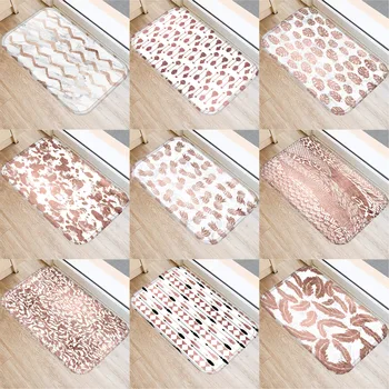 

40x60cm Cute Diy Print Floor Mat Bathroom Ground Mat Slip Door Bath Pad Rug Living Room Kitchen Carpet Home Decor