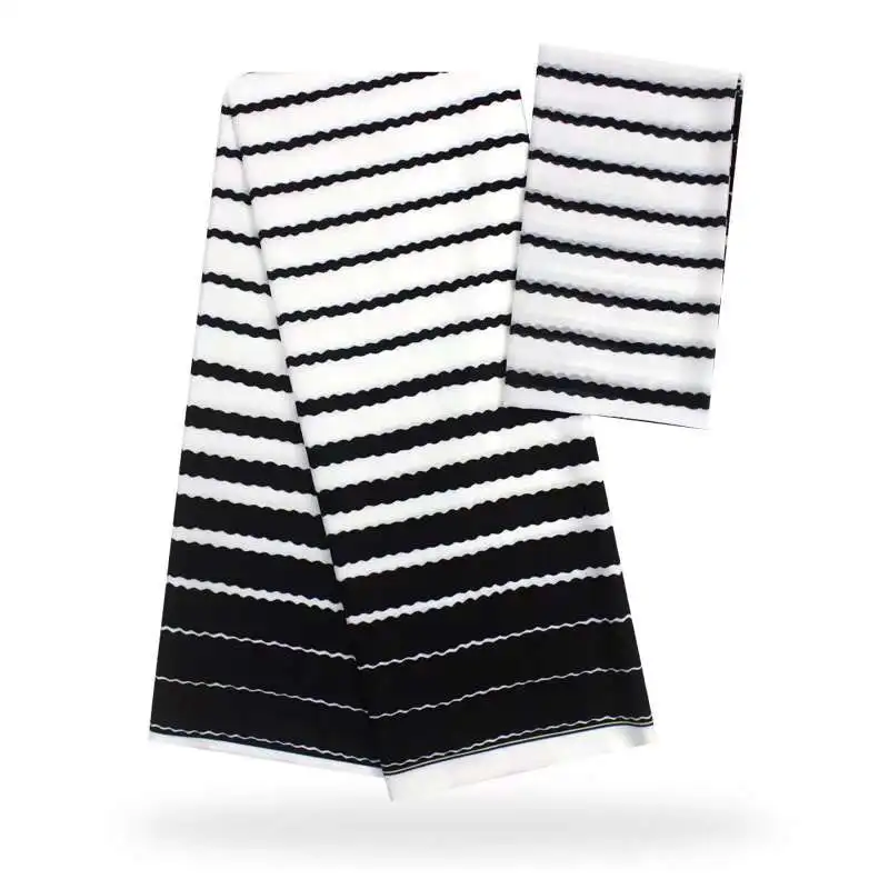 Белая шелковая ткань с принтами Анкара атласный воск высокого качества 4+ 2 ярдов африканская ткань Шелковый воск для свадебного платья SM30