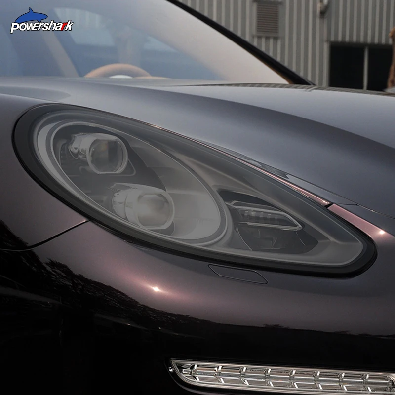

Car Headlight Tint Smoked Black Protective Film TPU Sticker For Porsche 911 718 Cayenne Panamera Macan Taycan Accessories