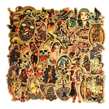 

50pcs Retro Sexy Beauty Girls Stickers Pegatinas DIY To Laptop Skin Refrigerator Luggage Decals For Macbook/Asus/Xiaomi/HP/PS4