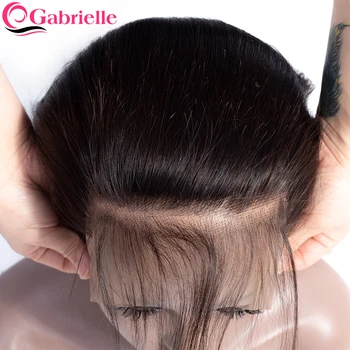

Gabrielle Hair Brazilian Straight 7x7 Closure Human Hair Lace Closure with Baby Hair Swiss Lace 8-22'' Natural Color Remy Hair