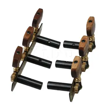 

Yibuy 2x Acacia Classical Guitar Machine Heads Tuning Keys Pegs String Tuners (3R3L)
