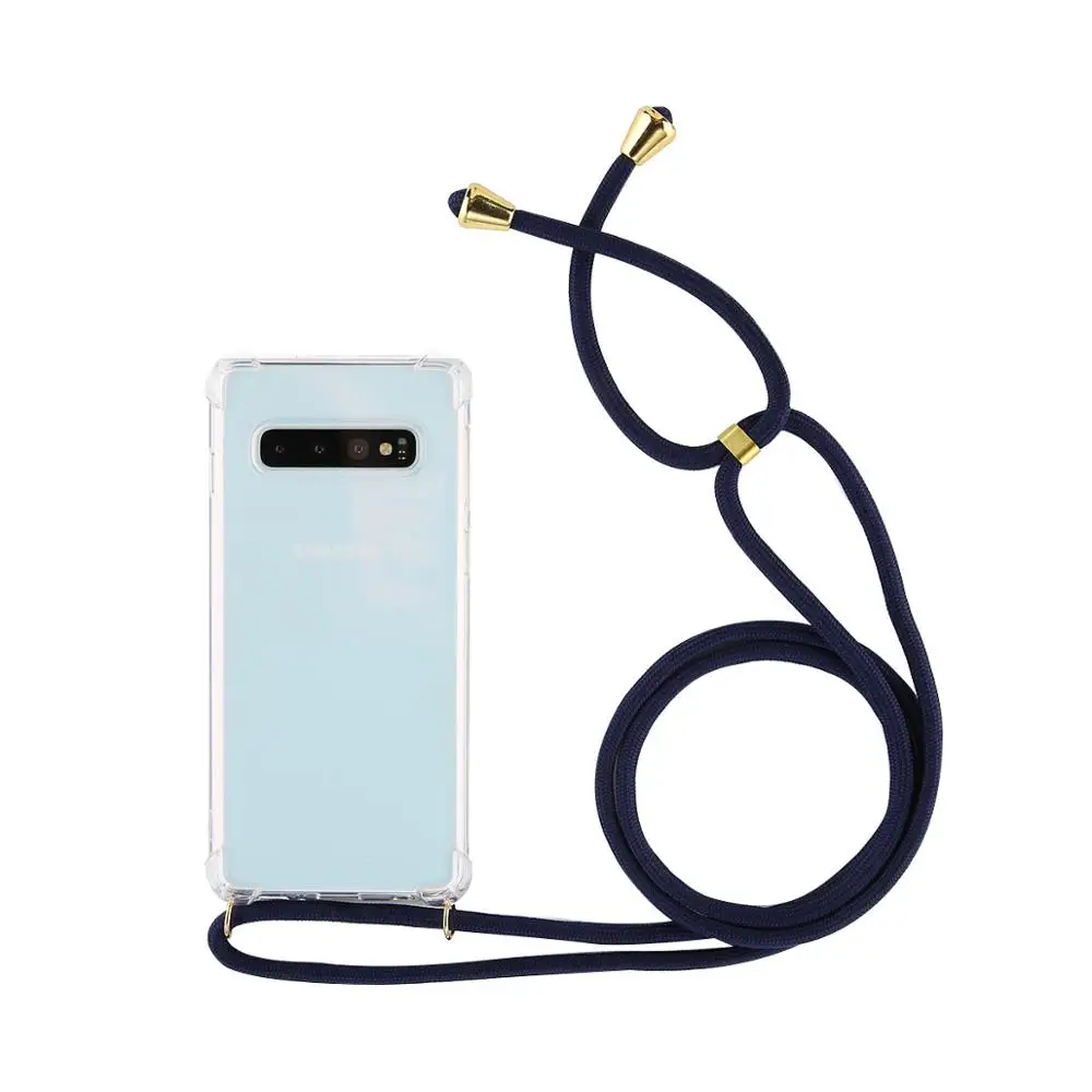 2020 Cord Lanyards Phone Case For Samsung S10E S10 Plus Note 8 9 Soft Cover For Samsung Note 10 Plus Shockproof Shell Cover cute samsung cases Cases For Samsung