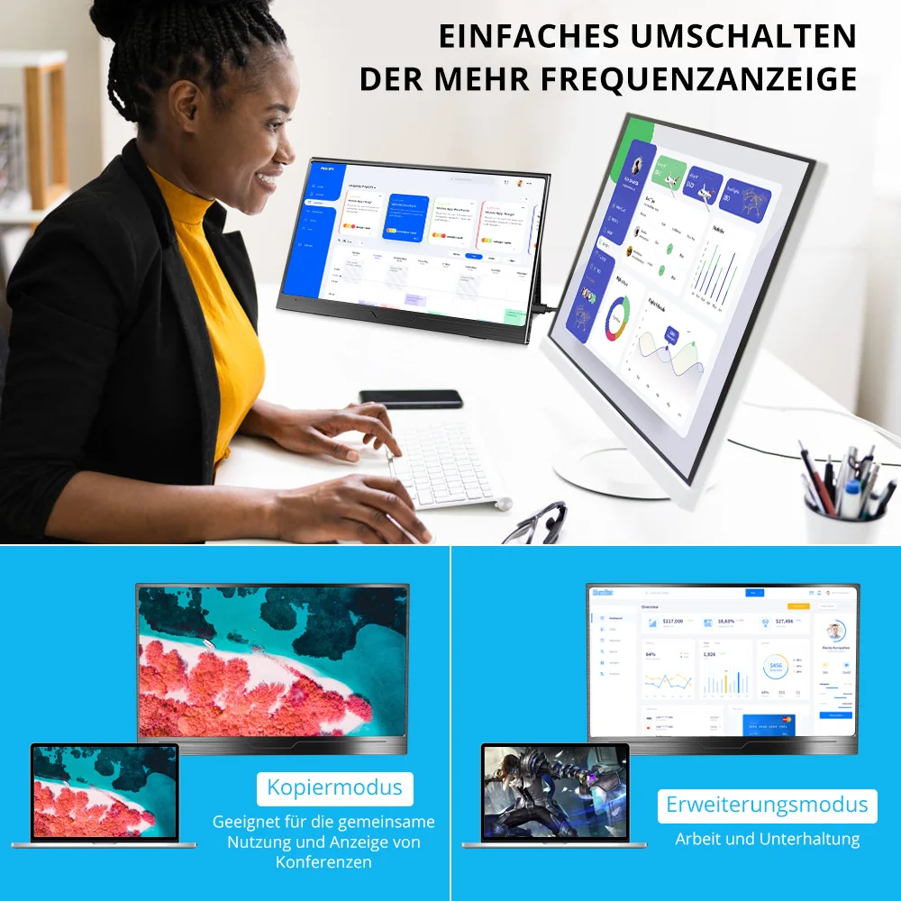 UPERFECT-FHD 1080P ޴  13.3 ġ IPS  ° ȭ Ps4 Xbox ġ, ӿ Ʈ PC ȭ ÷