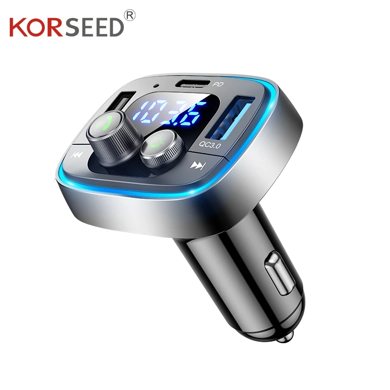Dual USB Ports Car Bluetooth Kit FM Transmitter MP3 Player Handfree Wirelss Kit 