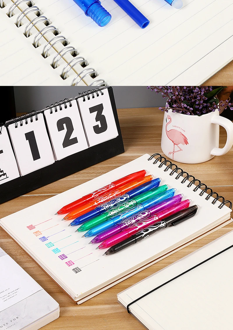 8 шт YDNZC стираемая ручка 8 цветов чернил гелевая ручка стилей Радужный креативные ручки для рисования для школы