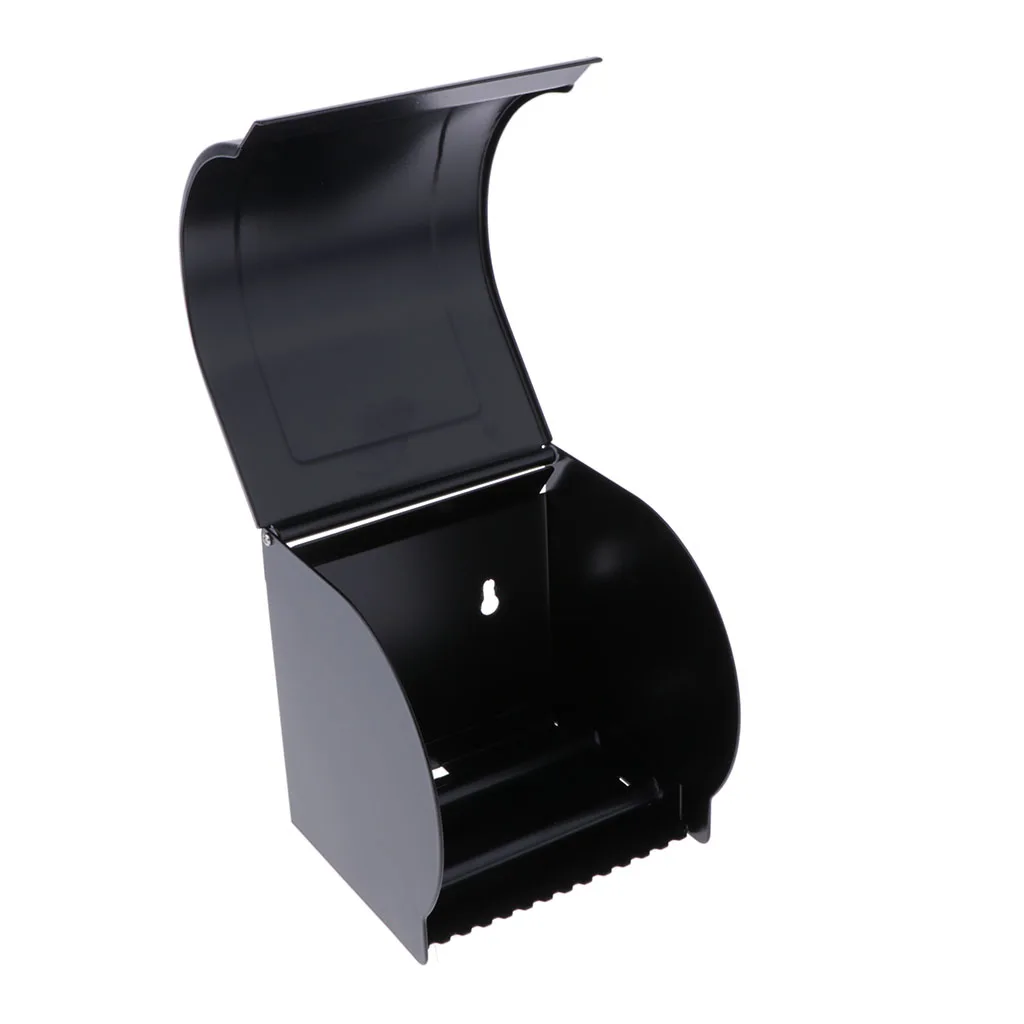 Metal Wall Mounted Tissue Storage Box Bath Toilet Tissue Holder Bathroom Shelf Toilet Accessories