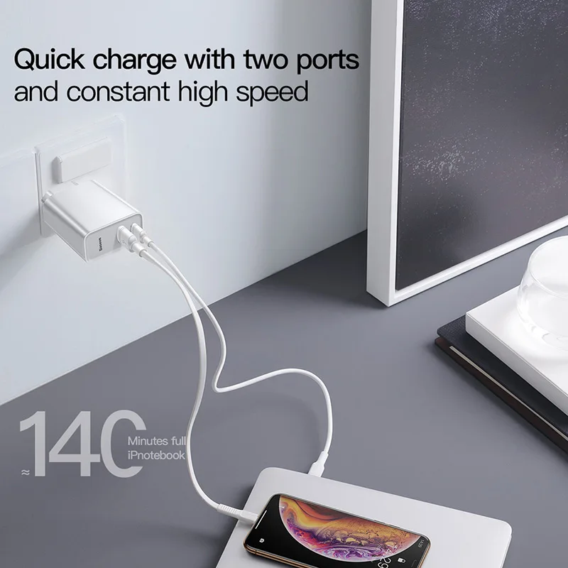 Baseus для быстрой зарядки 30 Вт 4 0 3 Мульти USB зарядное устройство iPhone 11 Pro Max iPad Macbook SCP