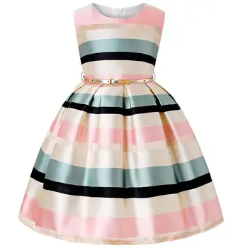 

Girls Dress Summer Stripe Kids Clothes Princess Dresses For Girls Wedding Party Dress Ball Gown Children Clothing 2 3 8 10 Years