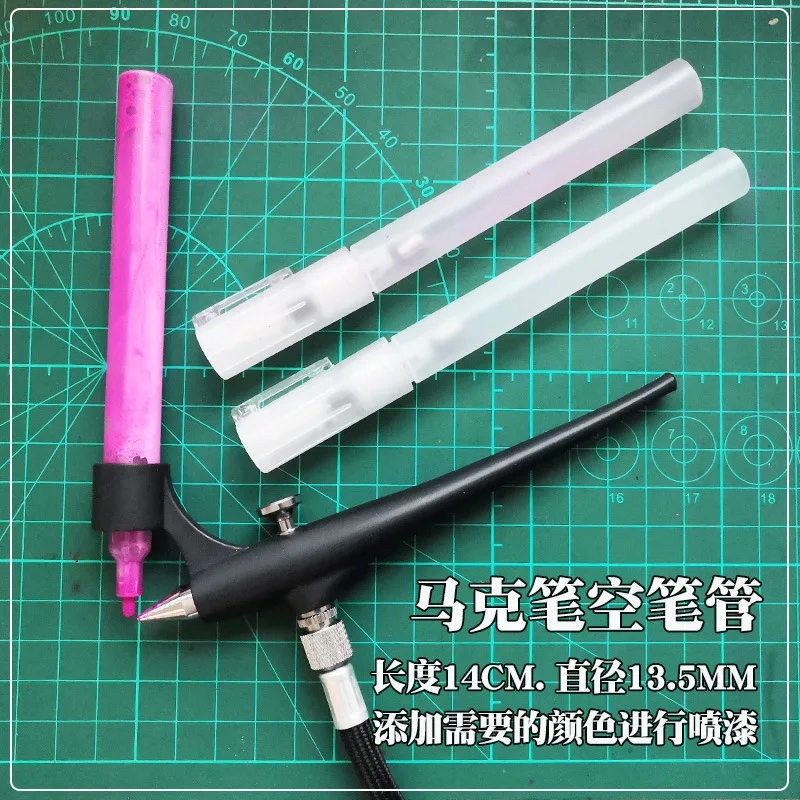 

Spraying Set Color Mark Pen Gundam Model Version 2.0 Disposable Air Brush Straight Connector Air Pump Tool Mr. Color