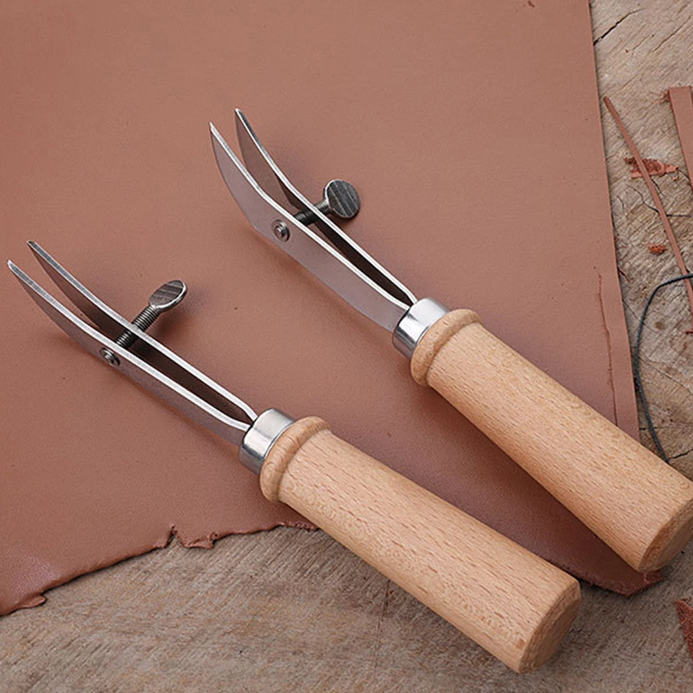 Leather Tools Adjustable Cutter DIY Handmade Leather Crimper Slotting and Grooving Device Edge Holder Leathercraft Cutting-1