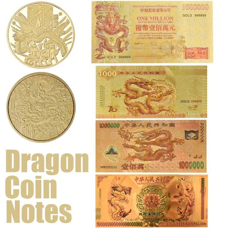 Naga Cina 1000 1 Juta 100 Quintillion Hong Kong 1 Juta Emas Foil Uang Kertas Dengan Keamanan Uang Palsu Kertas Bill Hadiah Uang Kertas Emas Aliexpress