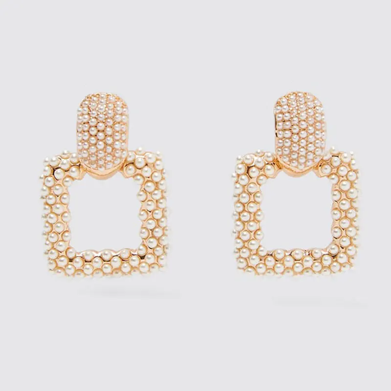 Винтажные серьги Girlgo с круглыми подвесками из искусственного жемчуга для Женщин