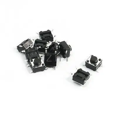 10 шт. 0,2" x 0,24" x 0," 4 прогибы PCB Mount моментальный тактовый переключатель