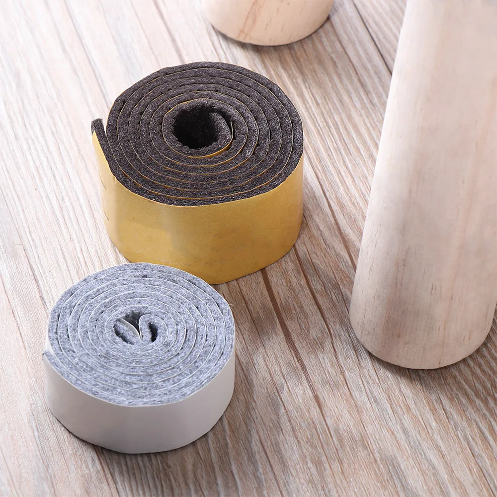 100pcs Floor Protector Furniture Feet Felt Pads Black Self Adhesive Sticky