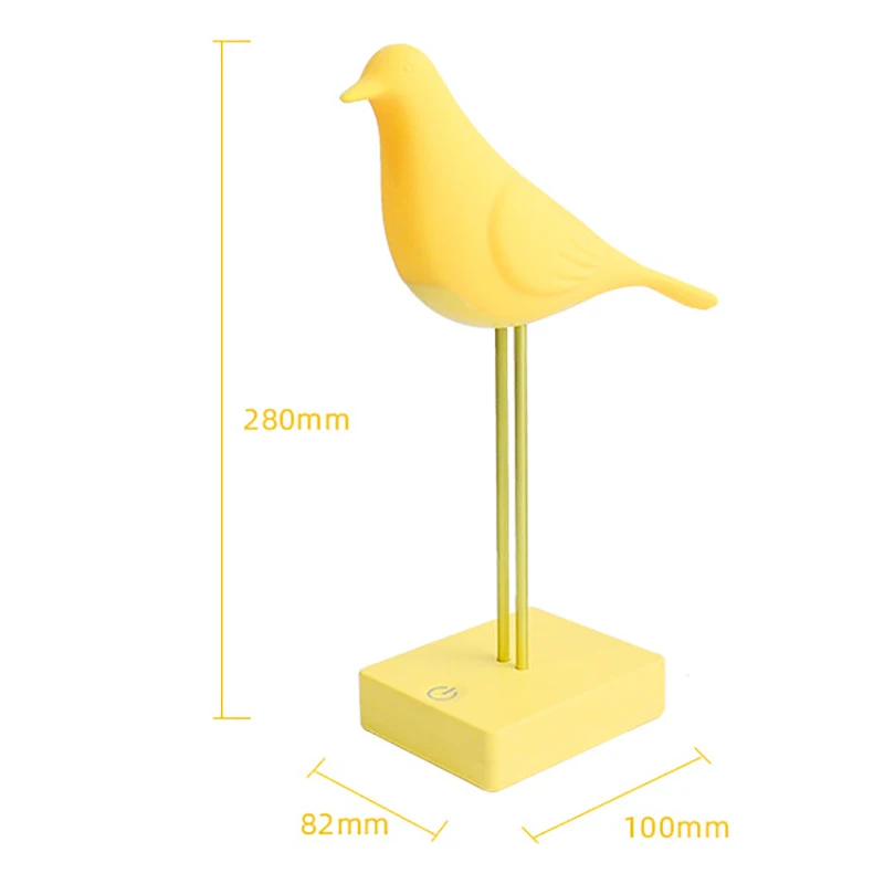 Скандинавские птицы, светодиодная настольная лампа, защита глаз, настольная лампа, зарядка через Usb, для чтения книг, освещение для детей