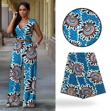 Бирюзовый синий последние Анкара восковая печать Ткань 6 ярдов настоящий Анкара ткань Африканский настоящий воск принт хлопок для женщин платье