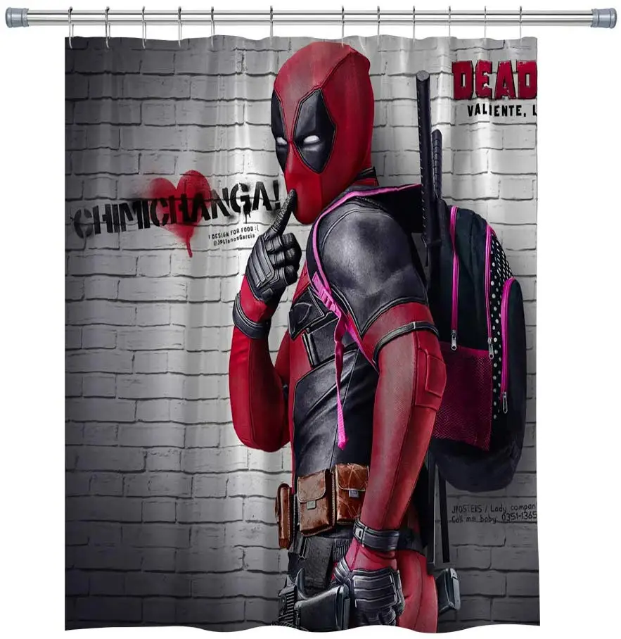 Deadpool Wade Winston Waterproof Polyester Fabric Shower Curtain for Bathroom | Дом и сад