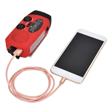 

2.7V To 4.2V 3 in1 Hand Crank Generator Wind/Solar Light/Dynamo Phones Chargers