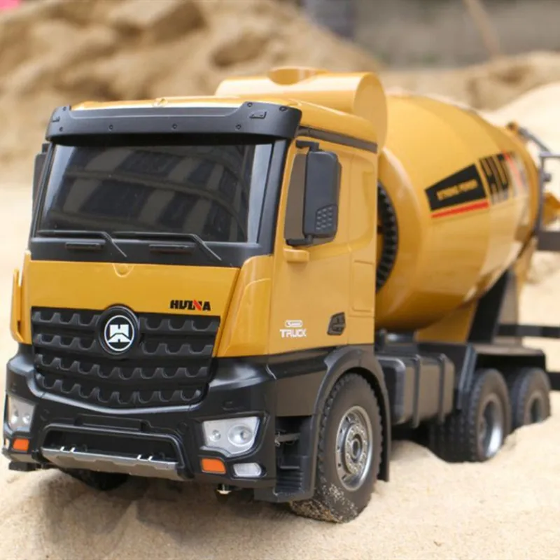 2.4G 46cm Large Alloy Concrete Mixer 1:14 10CH Big Size RC Engineering Truck  Automatic Unloading 360 Degree Rotation Flips Car 3