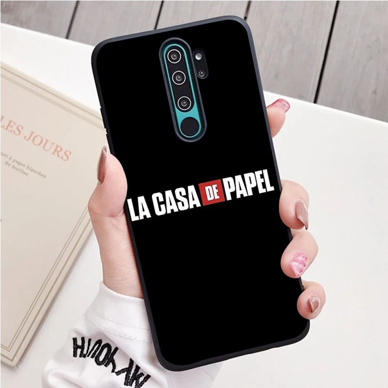 La Casa De Papel Đen Ốp Điện Thoại Bao Da Dành Cho Redmi Note 9 8 7 Pro S 8T 7A