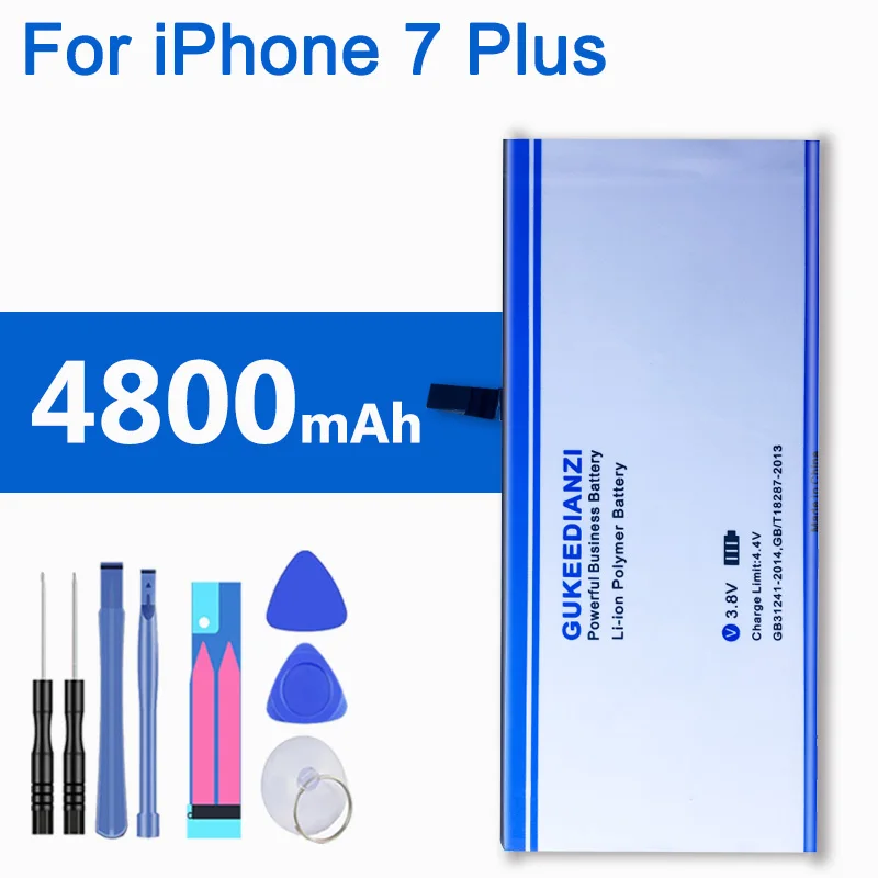 GUKEEDIANZI сменный аккумулятор мобильного телефона для IPhone 7 Plus 4800 мАч 7 Plus перезаряжаемый литий-полимерный аккумулятор стабильного напряжения