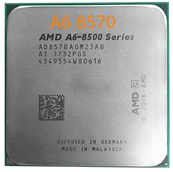 AMD A6-Series A6-8500 A6 8570 3,5 ГГц 65 Вт двухъядерный процессор AD875BAGM23AB разъем AM4