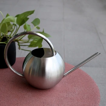 

1000ml Stainless Steel Watering Can Garden Flower Plants Long Mouth Sprinkling Pot Tool