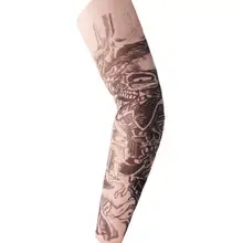 Унисекс Спорт Велоспорт татуировки рука рукав открытый как изображение УФ Защита эластичные манжеты рукав(только 1 шт