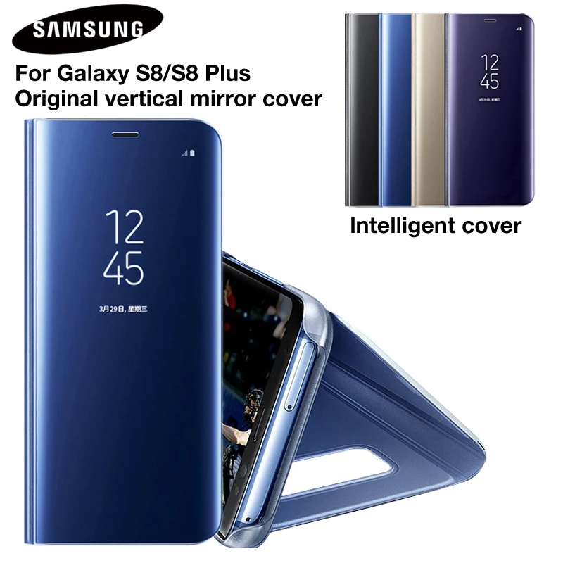 Online Original de SAMSUNG cubierta del espejo vista Flip caso de teléfono para Samsung Galaxy S8 S8 + S8 más project Dream G9508 G955 G950U S8plus