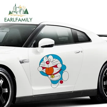 

EARLFAMILY 43cm x 41cm For Doraemon Motorcycle Car Stickers Windshield Decal Occlusion Scratch Vinyl Material Decoration