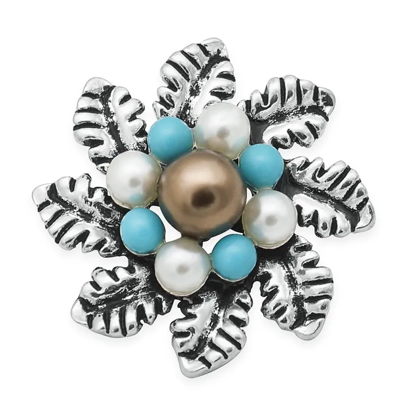 Round big style Flower Rhinestone Heart Mom 30MM snap buttons fit DIY 18MM snap bracelet jewelry Gift fashion bracelet fashion jewelry