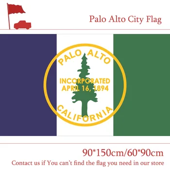 

10PCS Flag 3x5 Feet Polyester Palo Alto City Flag Of US California State 90*150cm 60*90cm Flag For Outdoor Indoor
