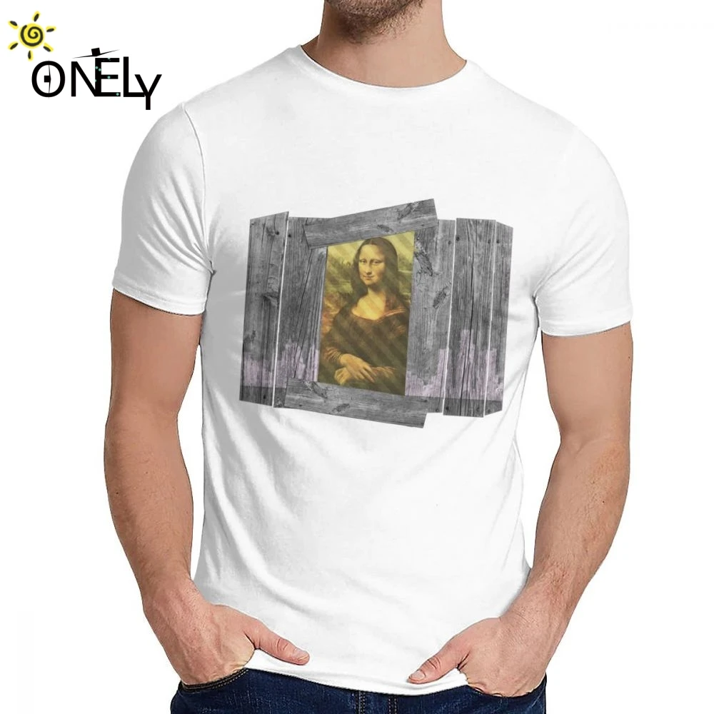 Мужские футболки Mona Lisa аниме Gioconda Great Graphic Crewneck Harajuku уличная La Camiseta