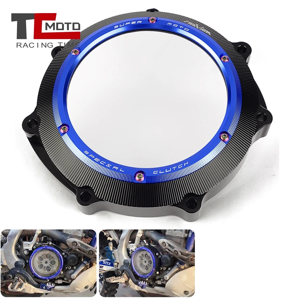 Clear Clutch Cover for Yamaha YZ450F YZ 450F 2003-2009 2004 Motorcycle  Engine Clutch Cover for Yamaha WR450F WR 450F 2003-2015