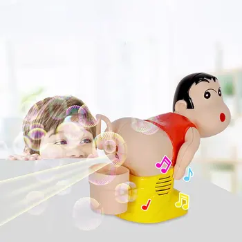 

Kids Electric Soap Bubble Blower Fart Blowing Bubble Machine Light Music Funny Joke Toy Fully-Automatic Water Blowing Kids Toys