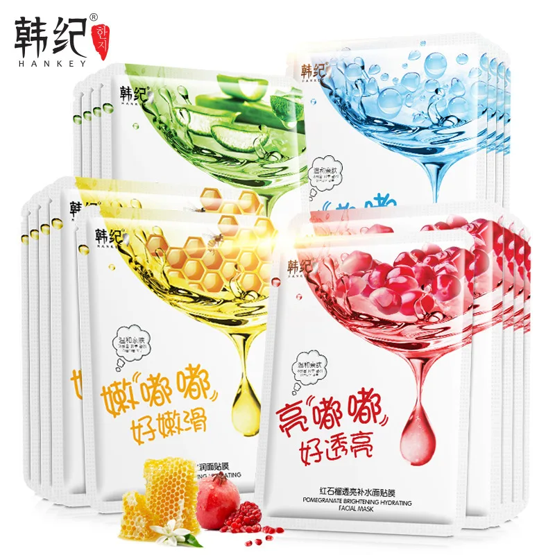 10 шт. HANKEY маска для лица с гиалуроновой кислотой, экстракт улитки, маска для лица, уход за кожей, увлажняющая, контроль жирности, удаление черных точек, косметика